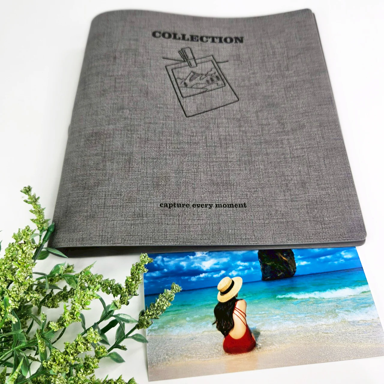 ปกอัลบั้มหนัง ปั๊มลายรูป สีเทา - Image 2