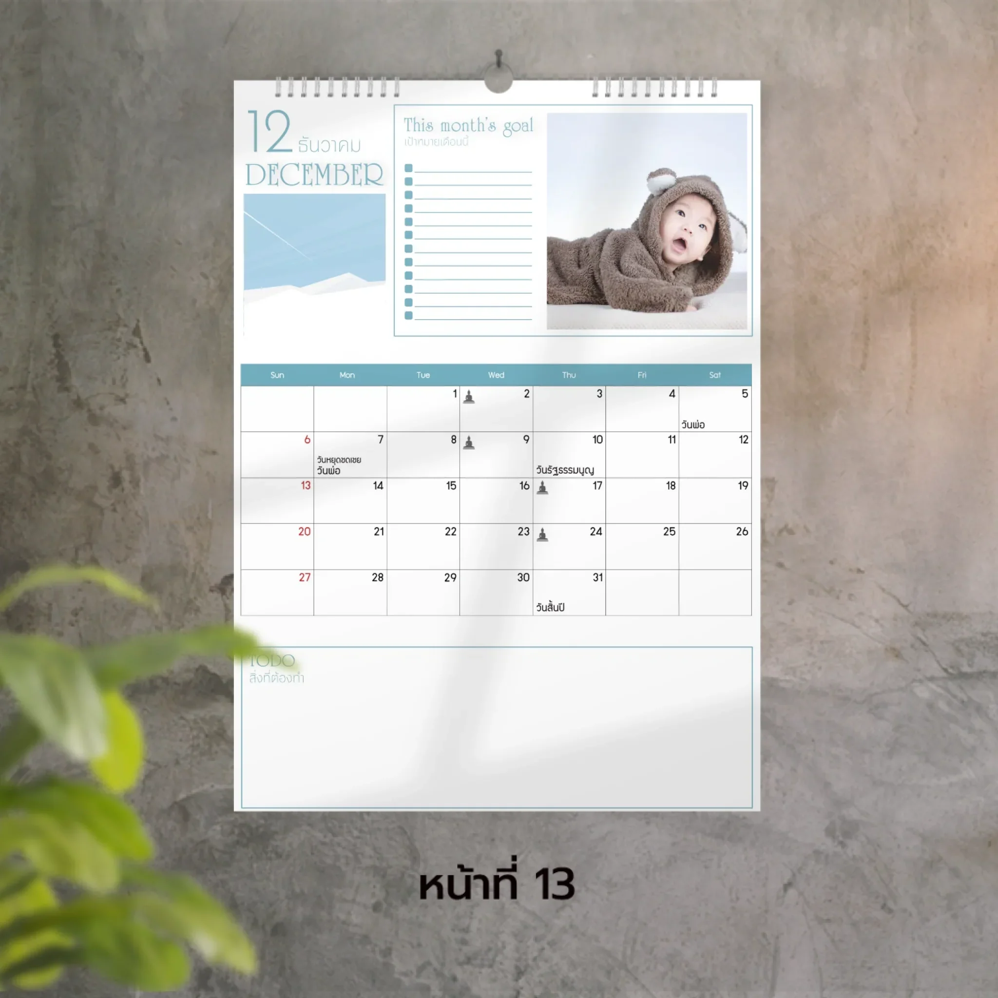 Calendar 30x42 cm - Golden Moments แบบแขวน (18รูป) - Image 13