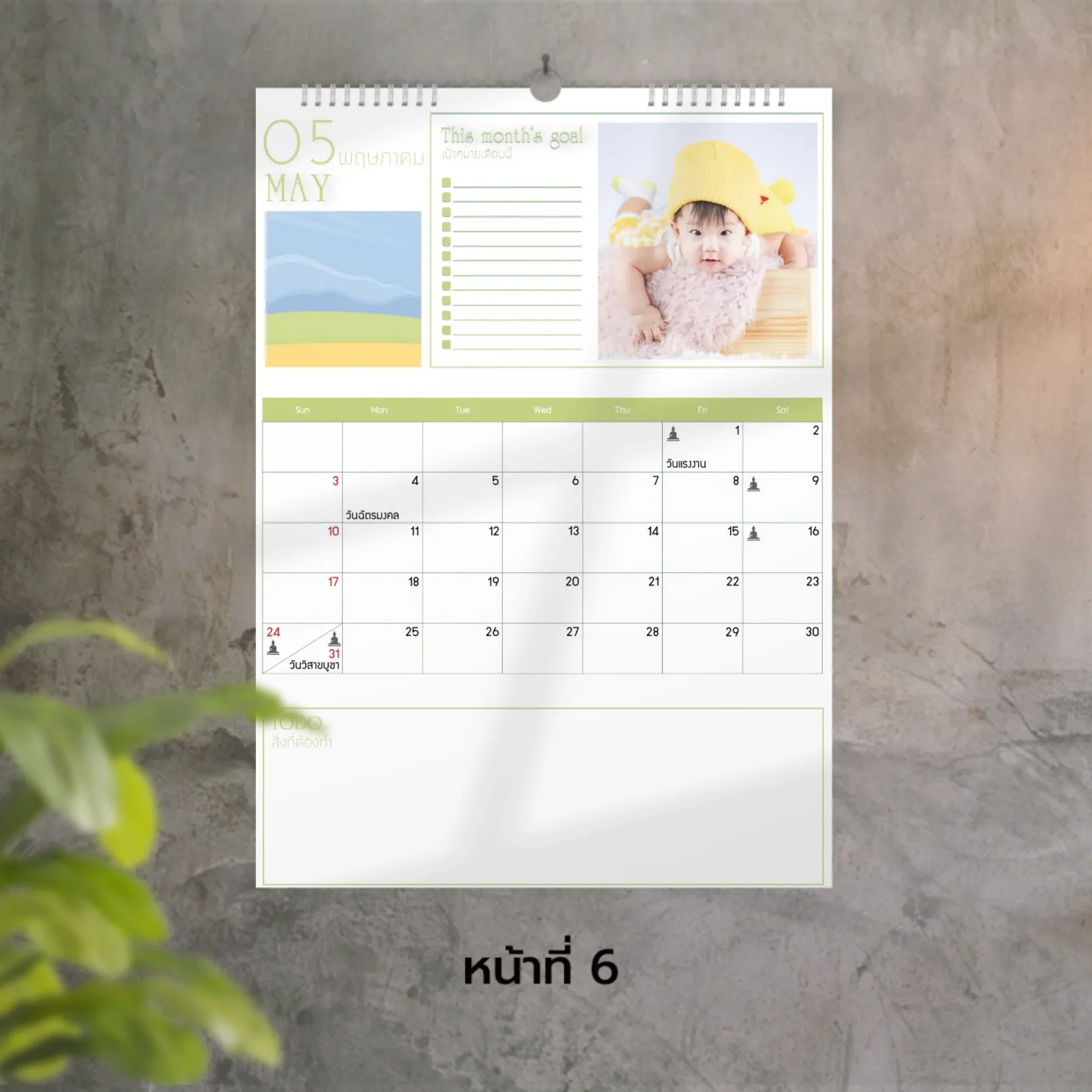 Calendar 30x42 cm - Golden Moments แบบแขวน (18รูป) - Image 6