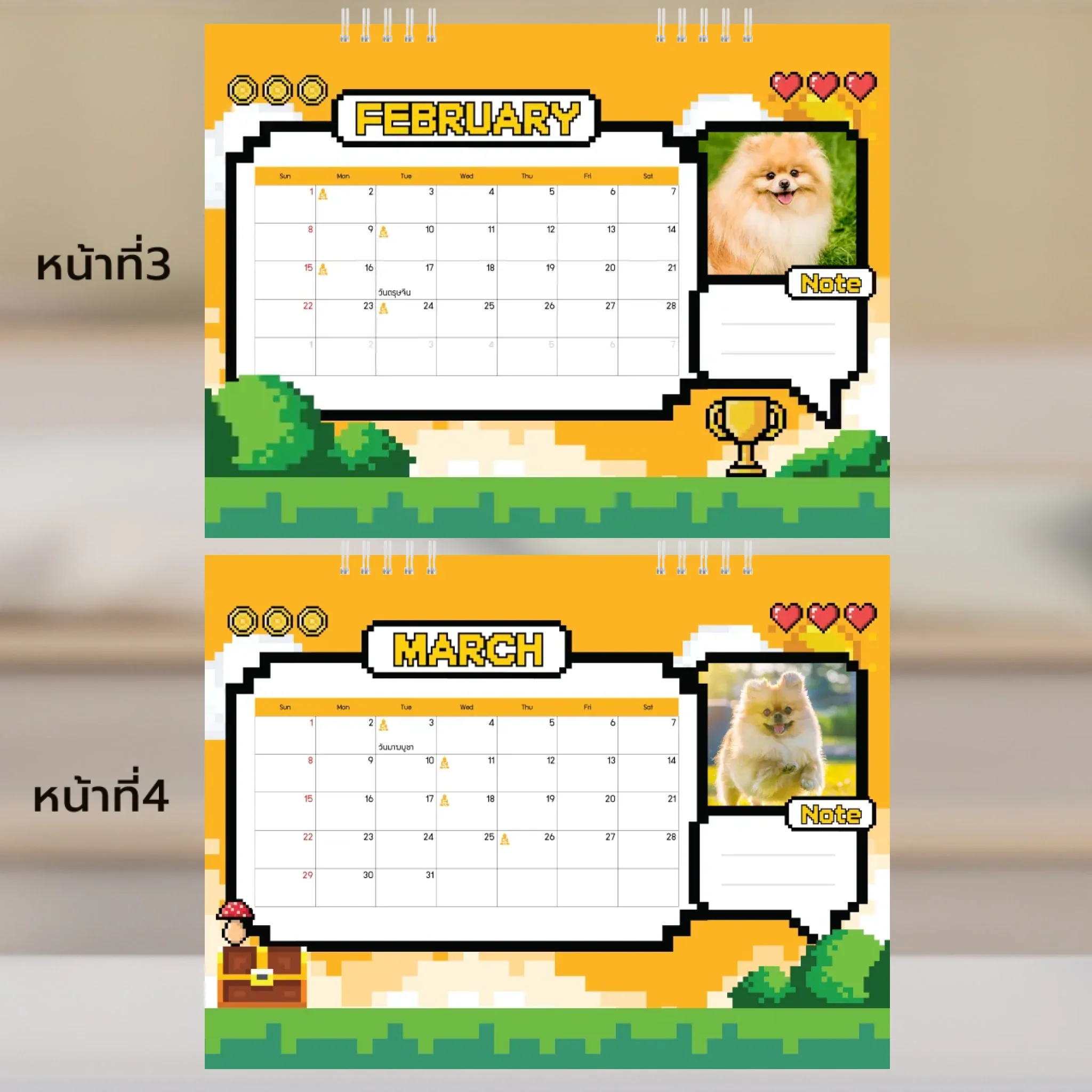 Calendar 6x8 นิ้ว - CheckPoint แนวนอน แบบปกติ14 หน้า (15รูป) - Image 3