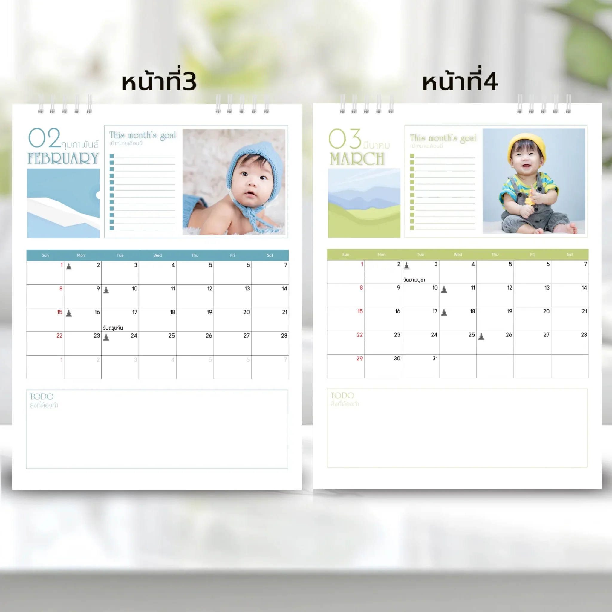 Calendar 6x8 นิ้ว - Golden Moments แนวตั้ง แบบปกติ14 หน้า (18รูป) - Image 3