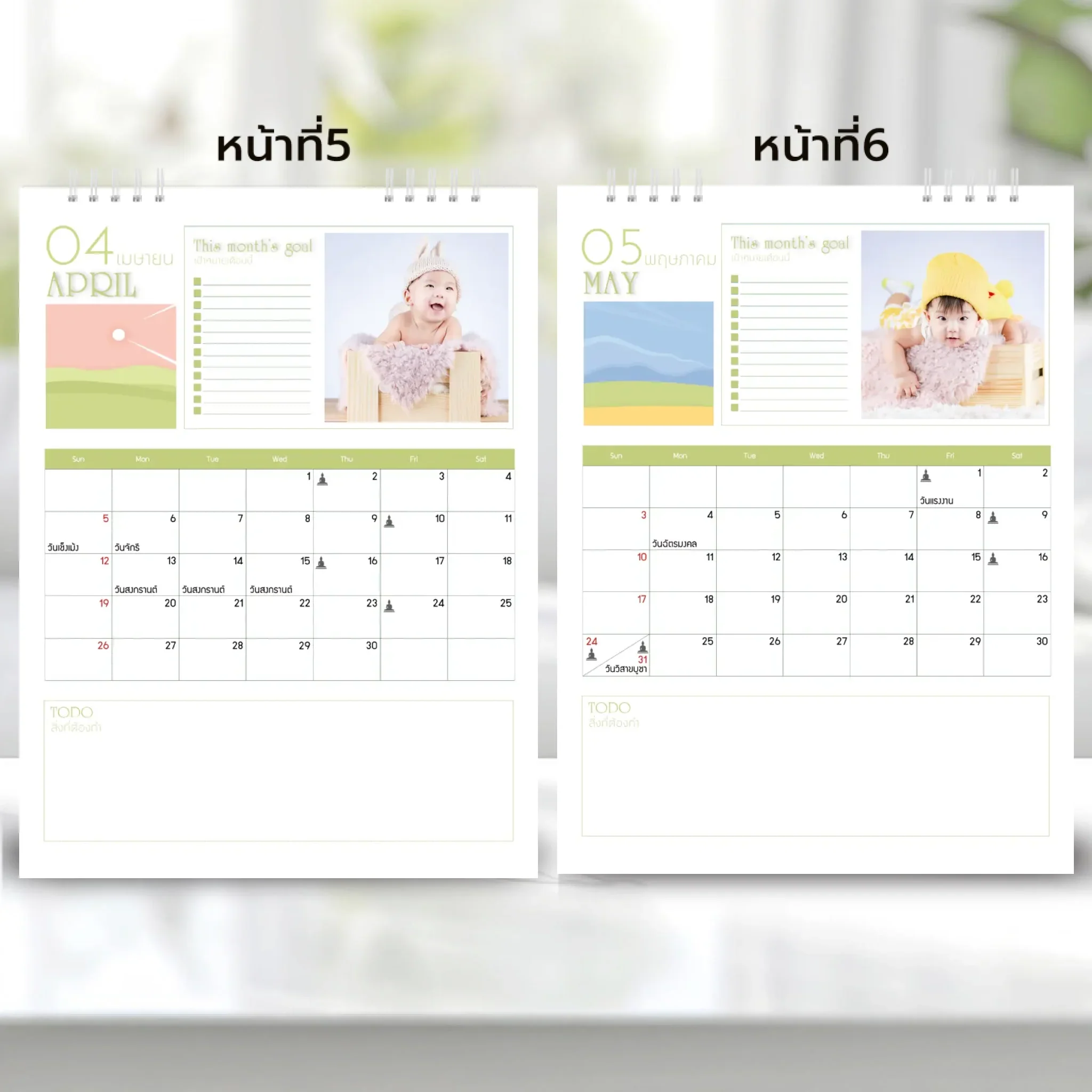 Calendar 6x8 นิ้ว - Golden Moments แนวตั้ง แบบปกติ14 หน้า (18รูป) - Image 4