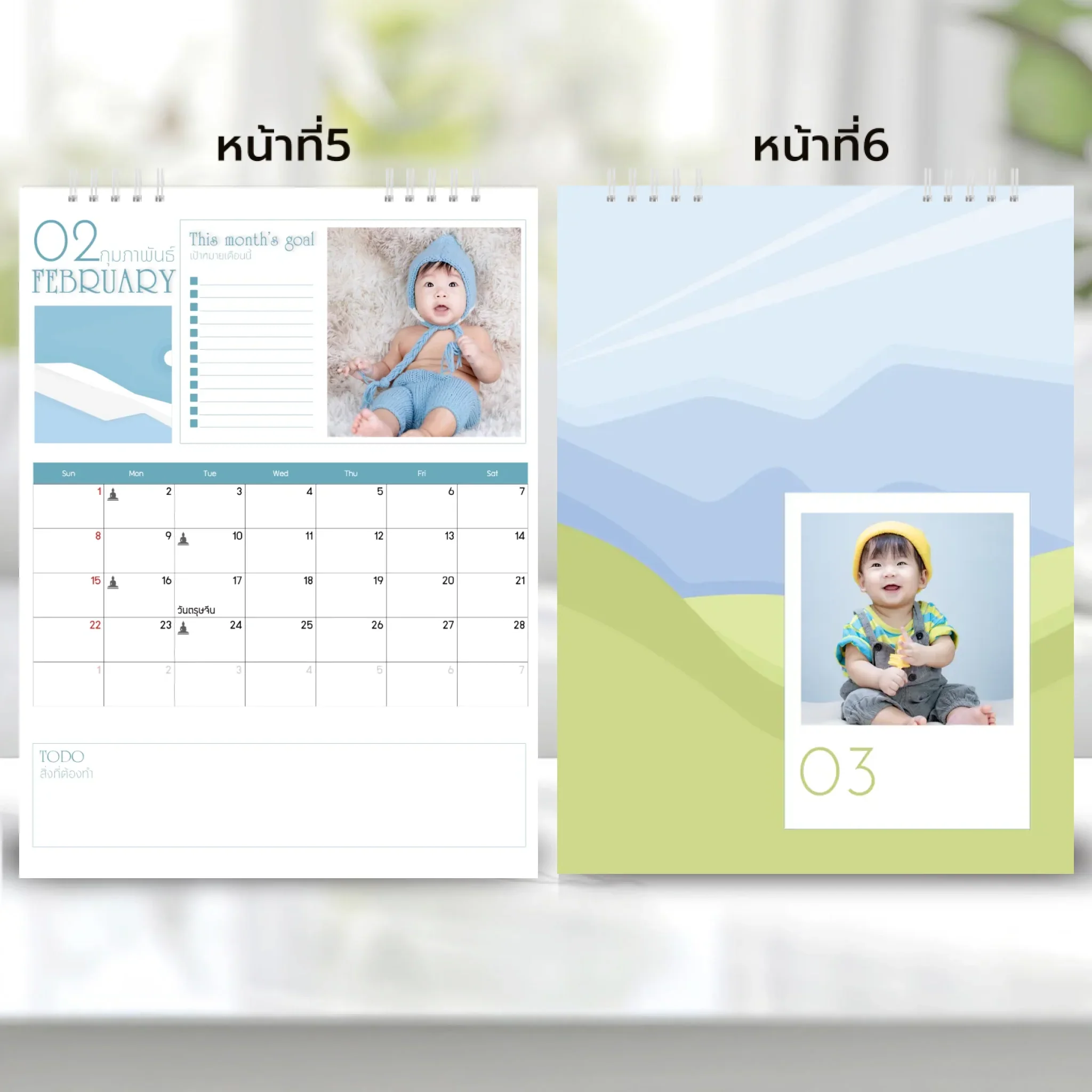 Calendar 6x8 นิ้ว - Golden Moments แนวตั้ง แบบพิเศษ 26 หน้า (30รูป) - Image 4