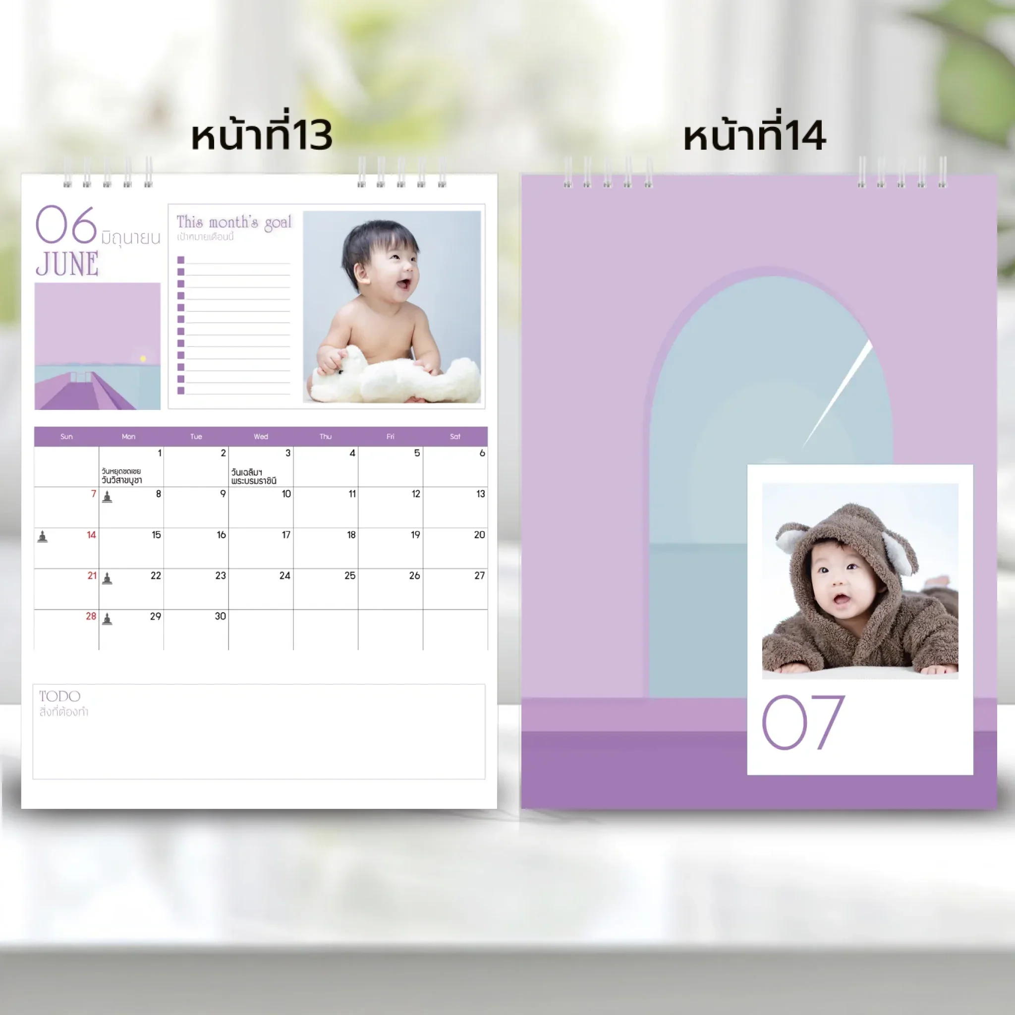 Calendar 6x8 นิ้ว - Golden Moments แนวตั้ง แบบพิเศษ 26 หน้า (30รูป) - Image 8