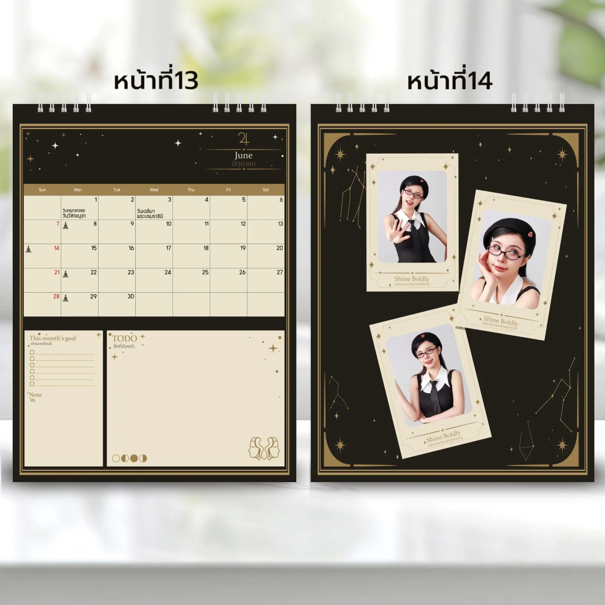 Calendar 6x8 นิ้ว - Moonlight Magic แนวตั้ง แบบพิเศษ 26 หน้า (28รูป) - Image 8