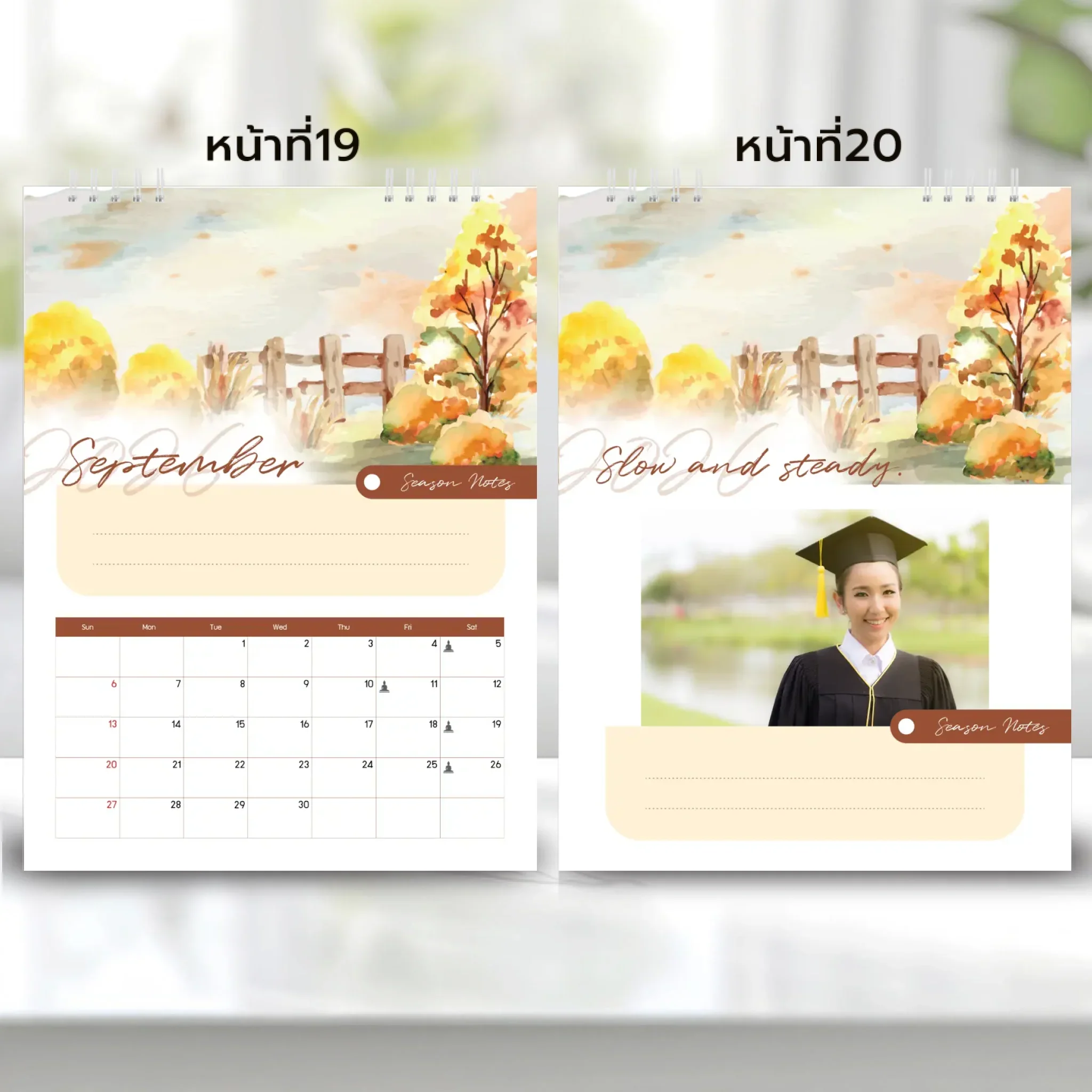 Calendar 6x8 นิ้ว - Season แนวตั้ง แบบพิเศษ 26 หน้า (13รูป) - Image 11