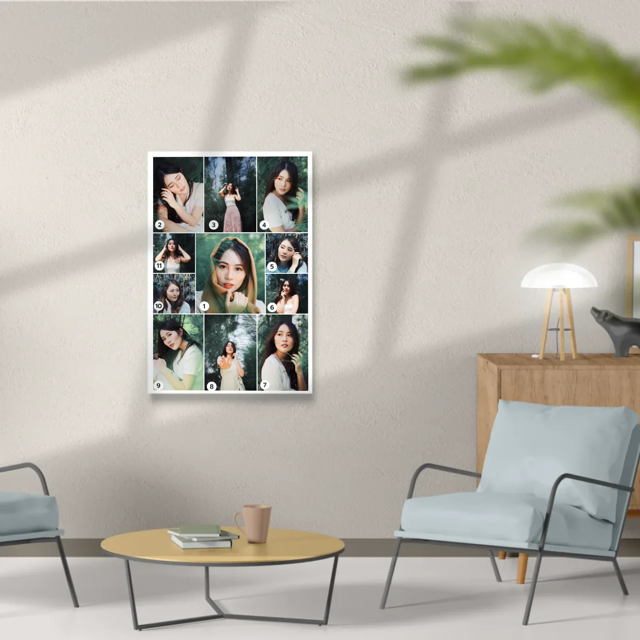 กรอบลอย PORTRAIT แนวตั้ง แบบ 11 รูป - Image 11