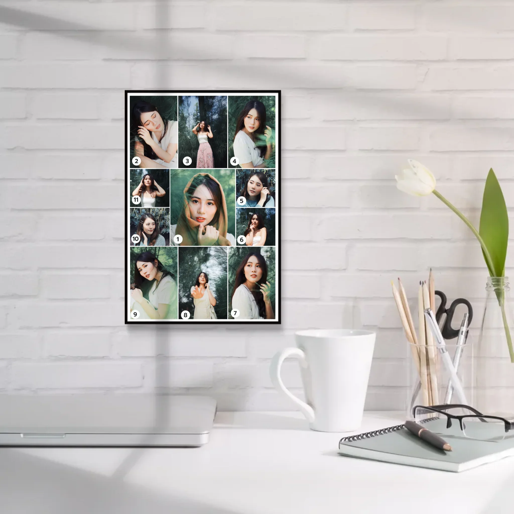 กรอบลอย PORTRAIT แนวตั้ง แบบ 11 รูป - Image 4
