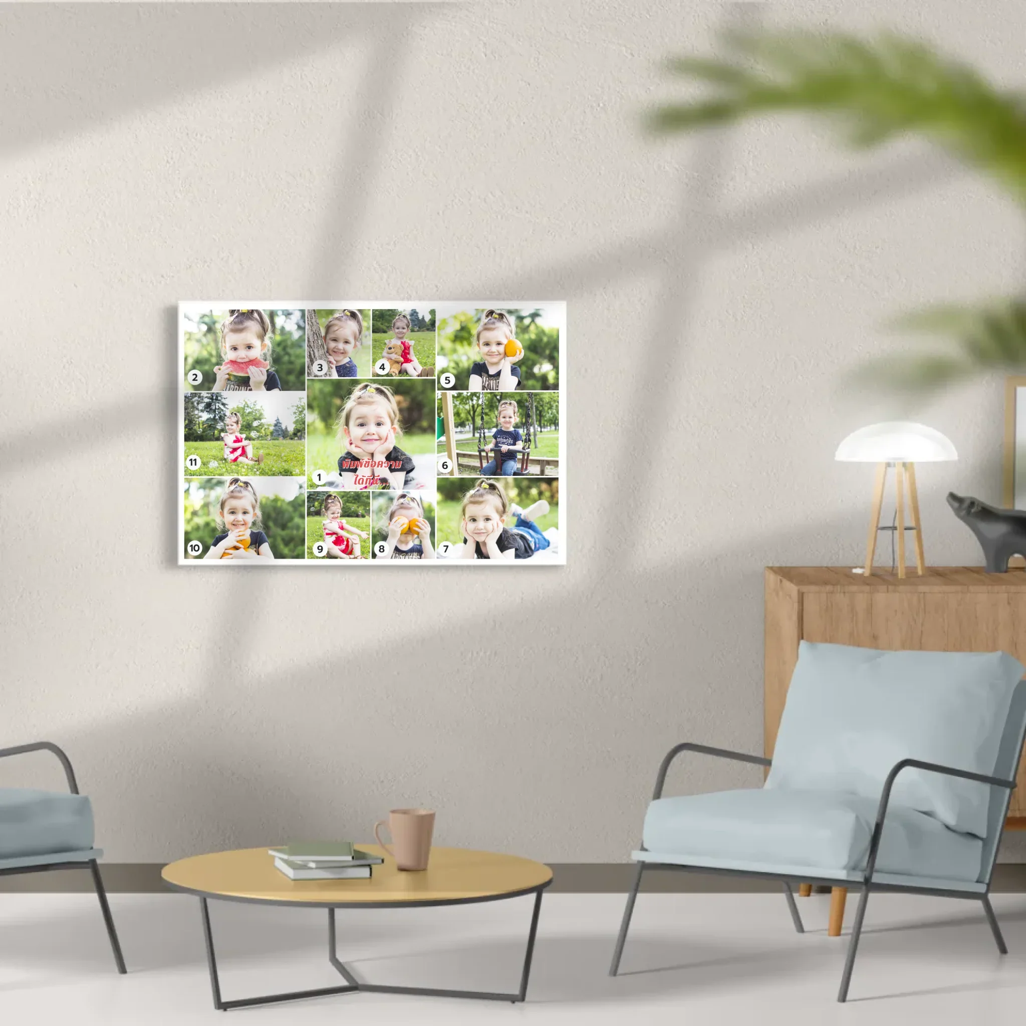 กรอบลอย LANDSCAPE แนวนอน แบบ 11 รูป ใส่ข้อความ - Image 11