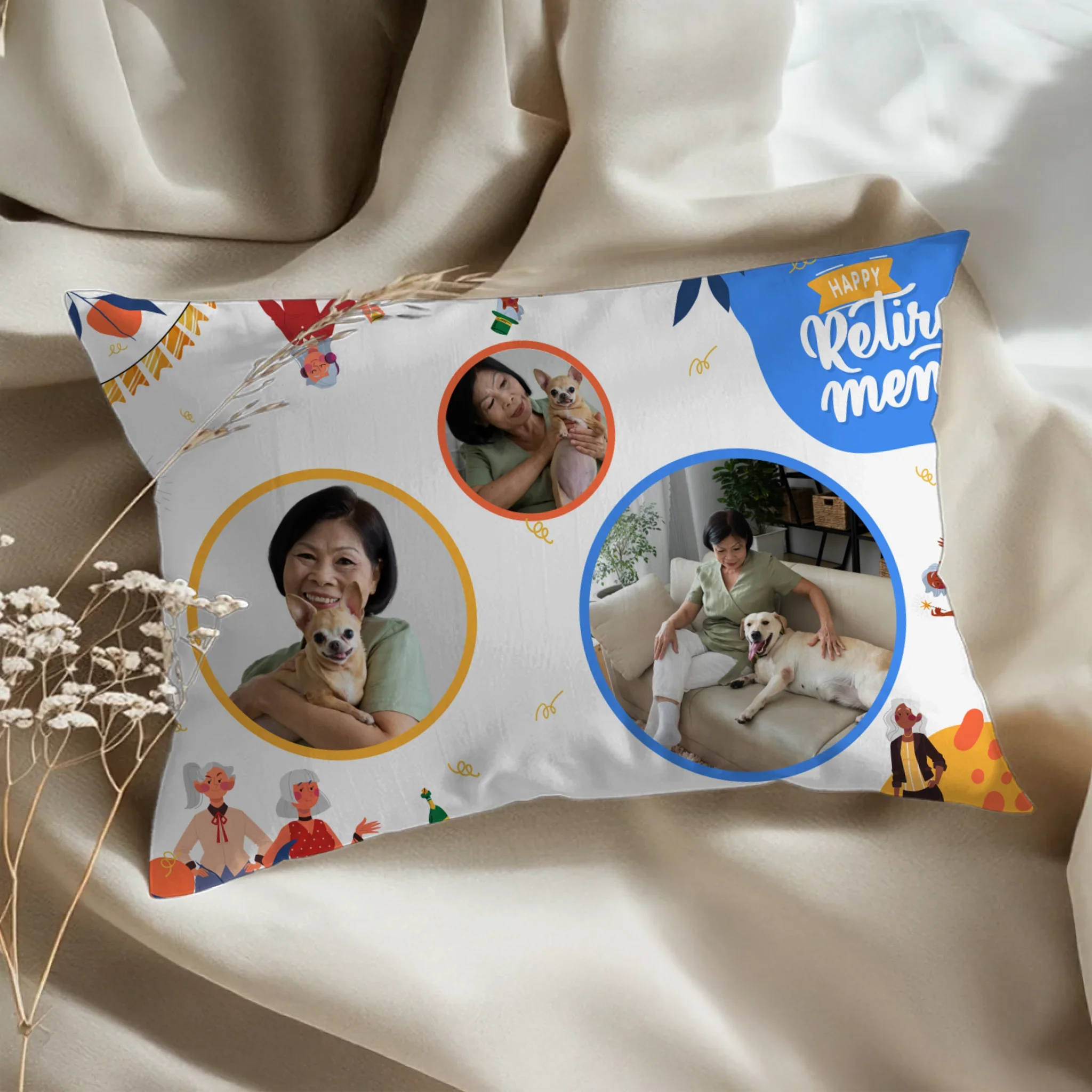 หมอนนอน ผืนผ้า Retirement 02 - Image 3