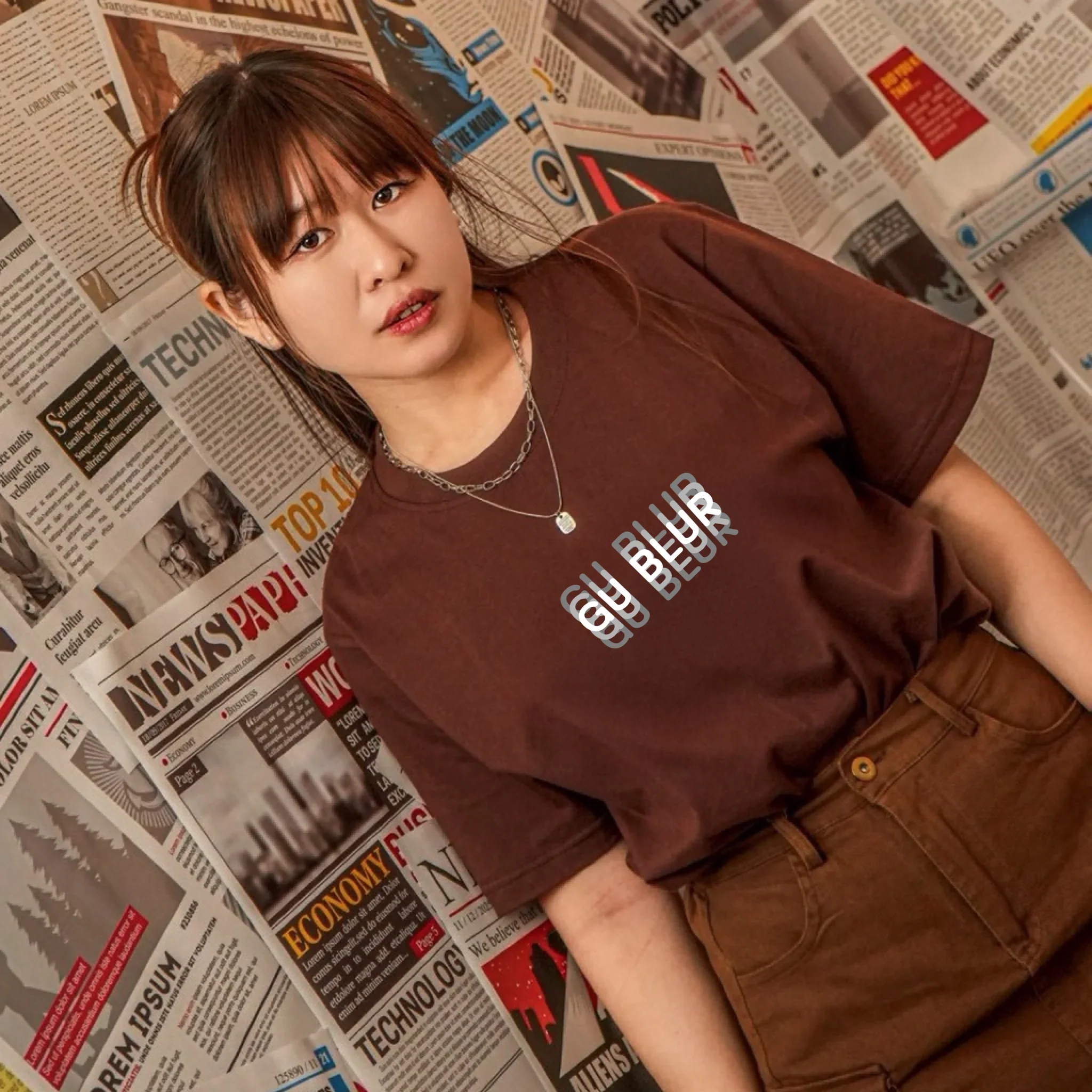 T-SHIRT GU BLUR - ใส่ข้อความได้ - Image 5